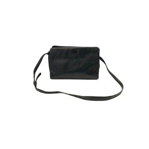 Francesco Biasia Evolution Black Leather Crossbody Bag With Adjustable Strap